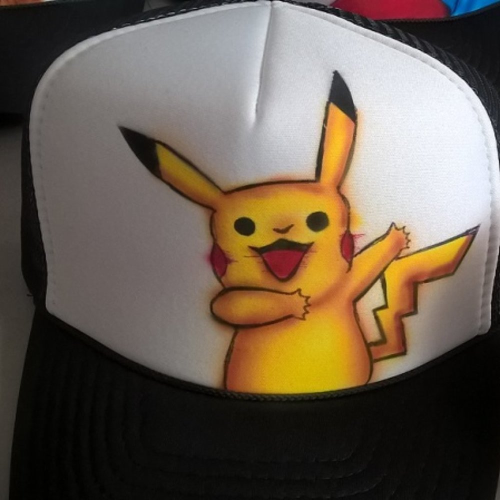 new airbrush youth  pokemon trucker hat